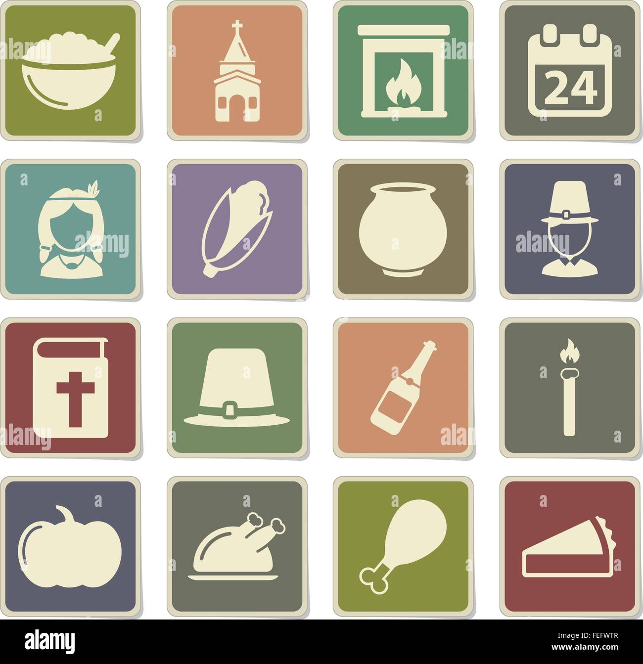 Thanksgiving simply icons Stock Vector Image & Art - Alamy