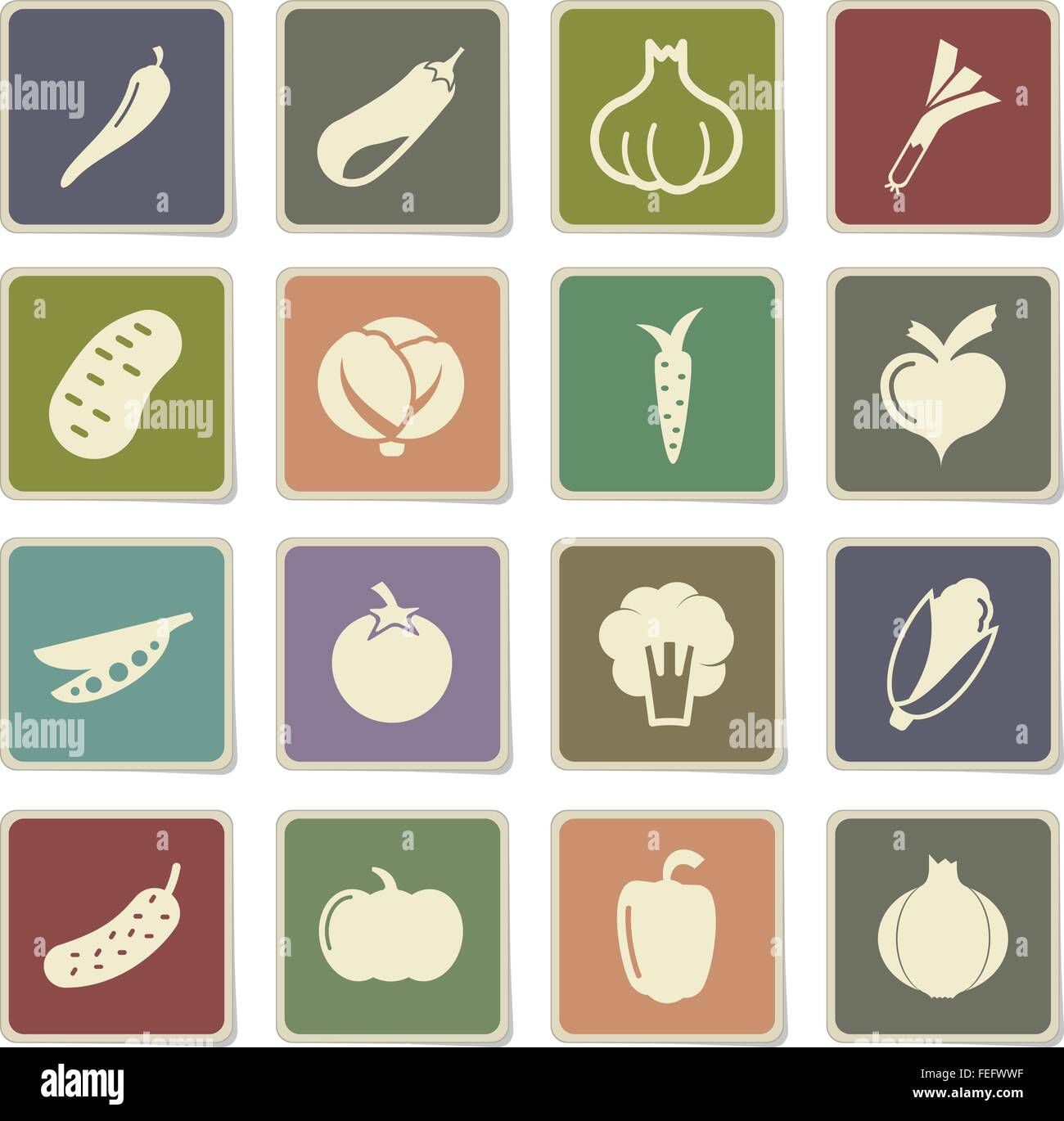 Vegetables simply icons Stock Vector Image & Art - Alamy