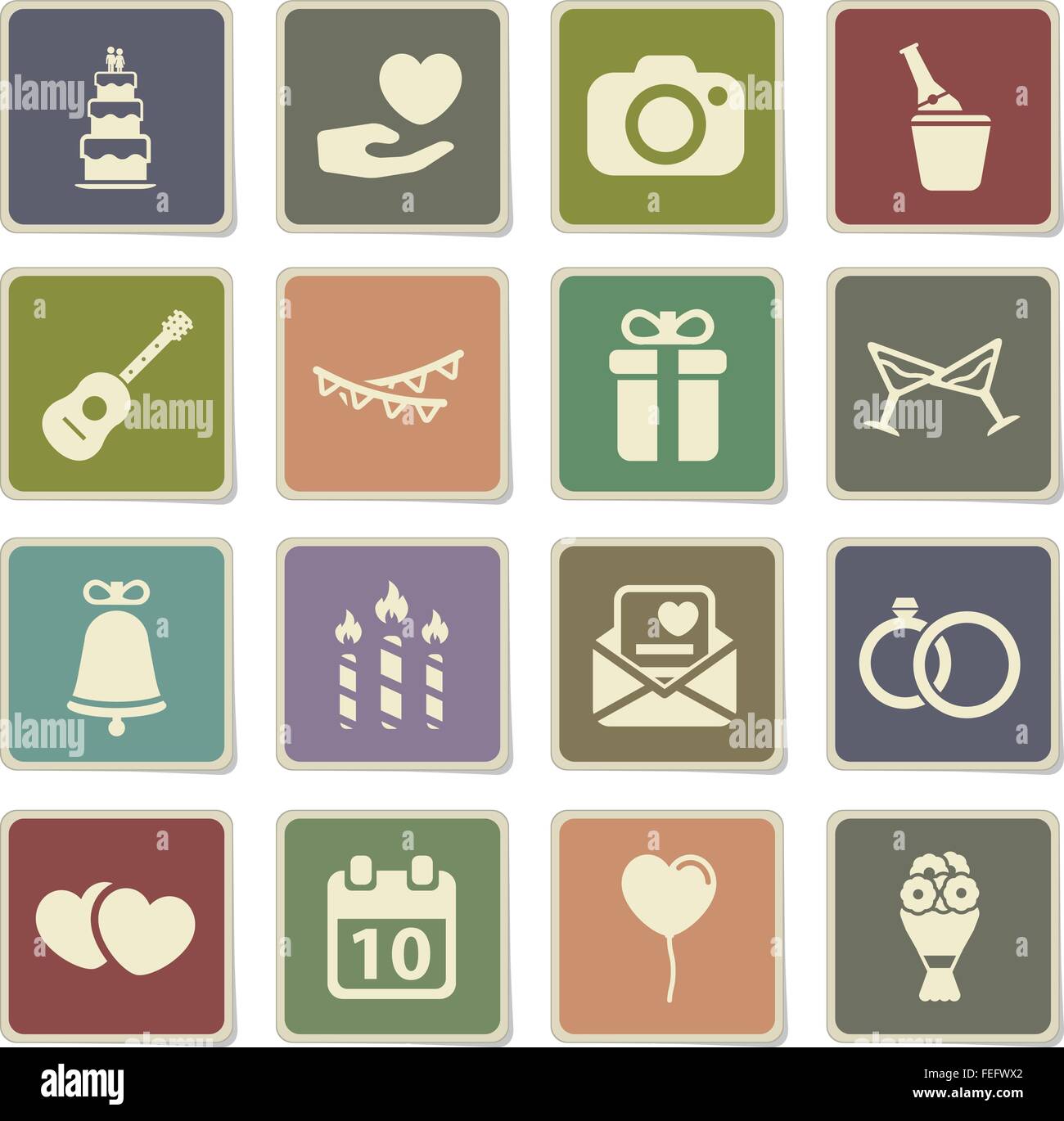 Wedding simply icons Stock Vector Image & Art - Alamy