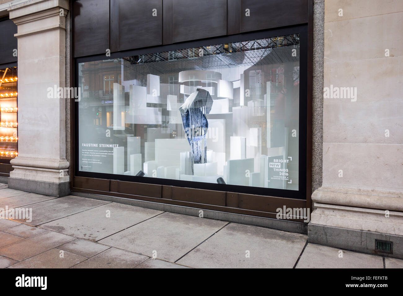Selfridges window January 2016, Oxford Street, London, UK Stock Photo