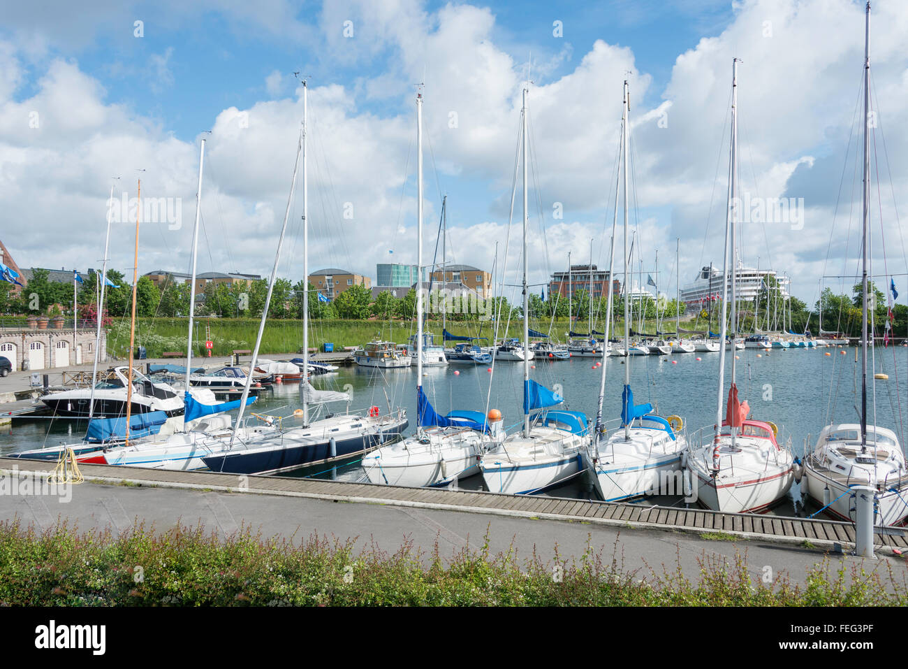 Nordre Toldbod Quay, Langelinie, Copenhagen (Kobenhavn), Kingdom of Denmark Stock Photo