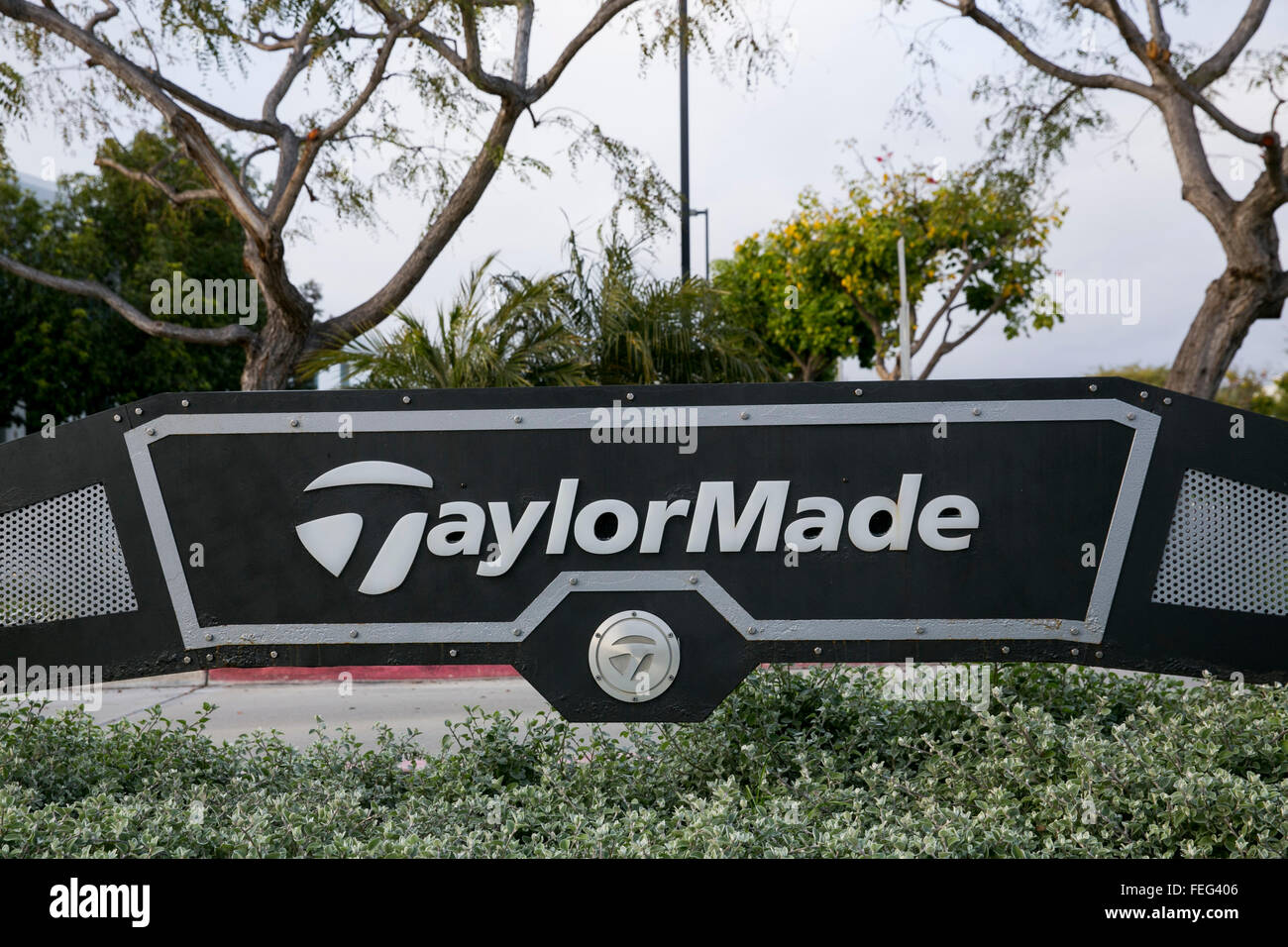 A logo sign outside of the headquarters of the TaylorMade-Adidas Golf  Company in Carlsbad, California on January 30, 2016 Stock Photo - Alamy