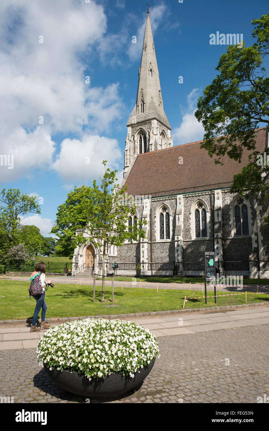 St Alban's Anglican Church, Churchillparken, Copenhagen (Kobenhavn), Kingdom of Denmark Stock Photo