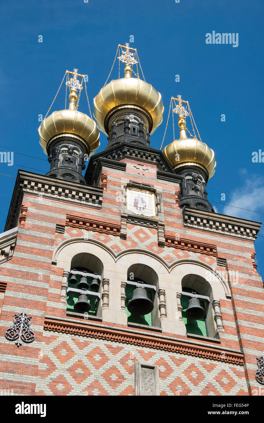 Aleksandr Nevskij Kirke (Russian Orthodox Church), Bredgade, Copenhagen (Kobenhavn), Kingdom of Denmark Stock Photo
