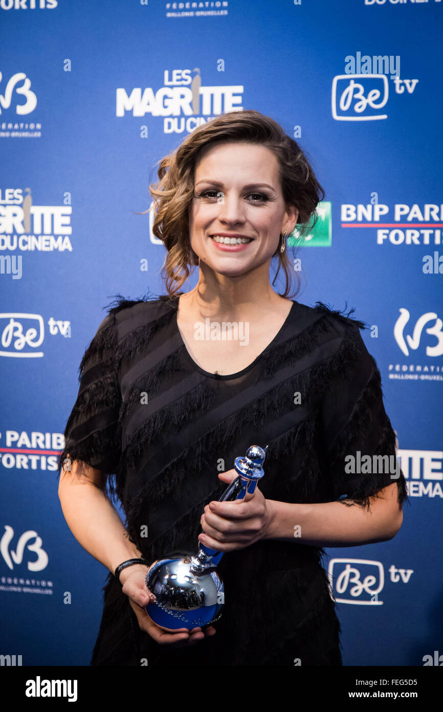 Brussels, Belgium. 06th Feb, 2016. Veerle Baetens, winner of the Best actress in a leading role, at the 6th edition of the Magritte Awards of the Belgian French speaking movie industry. © Aurore Belot/Pacific Press/Alamy Live News Stock Photo