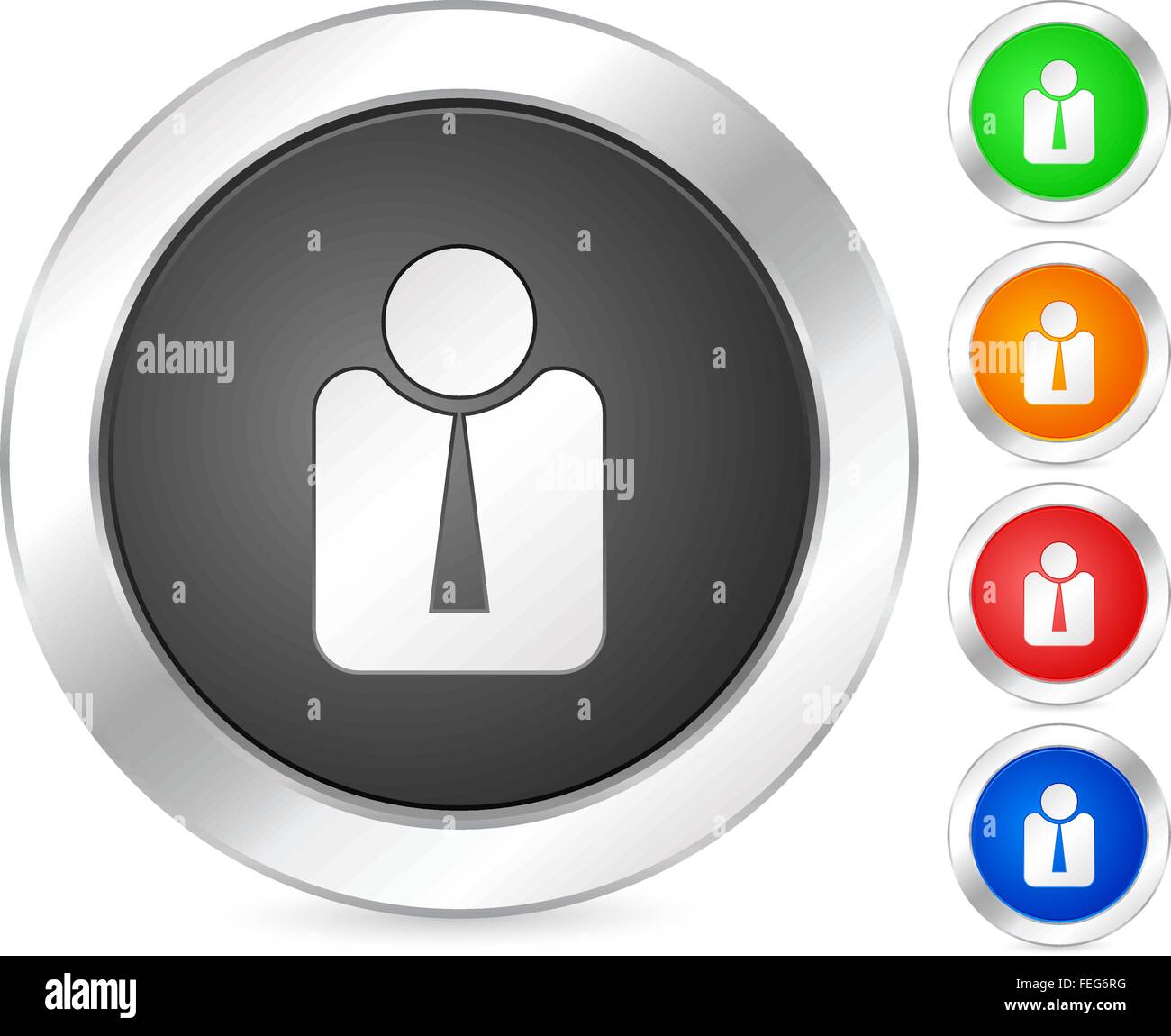 computer icon man set isolated on a white background. Vector ...