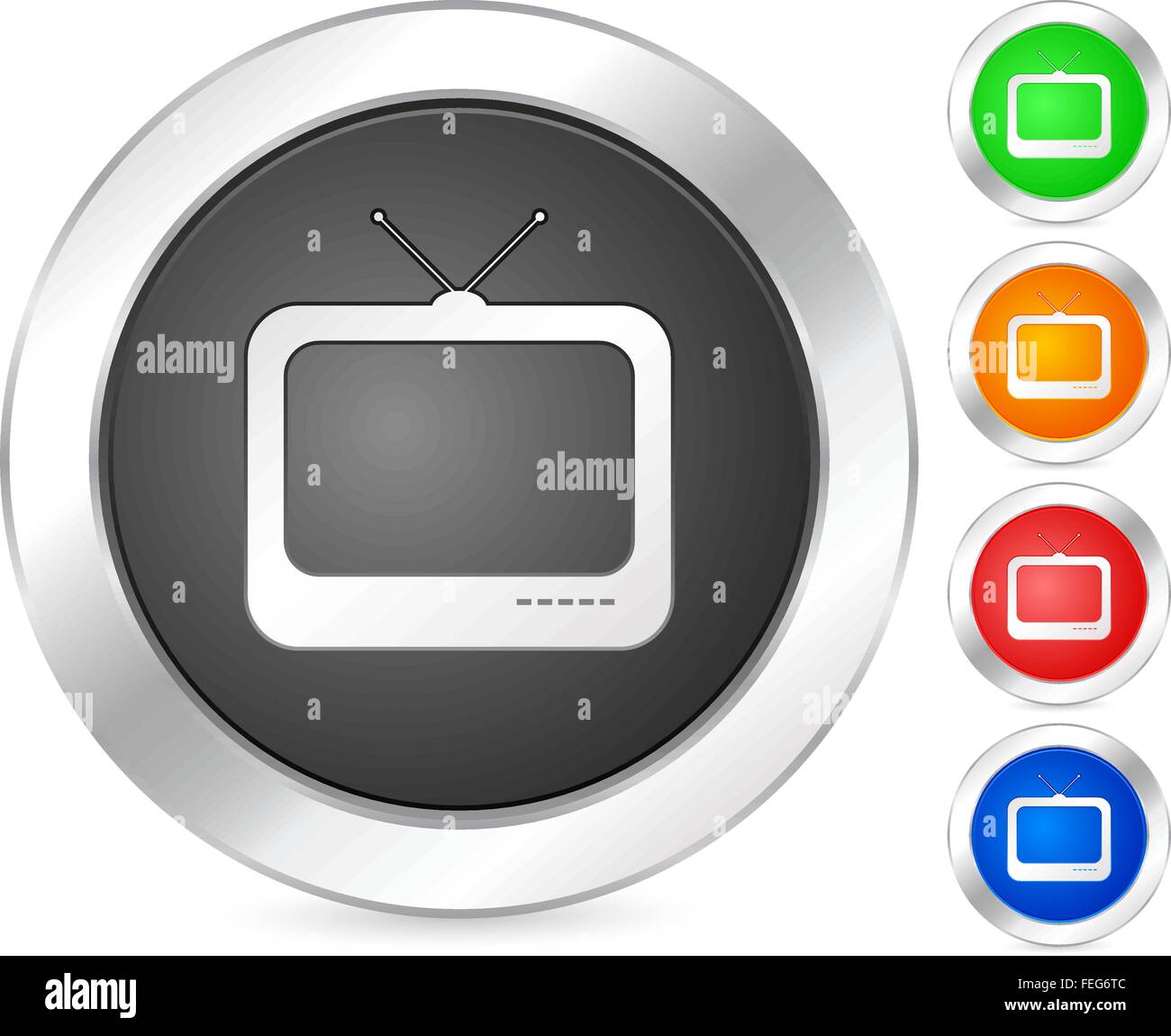 computer icon TV set isolated on a white background. Vector ...