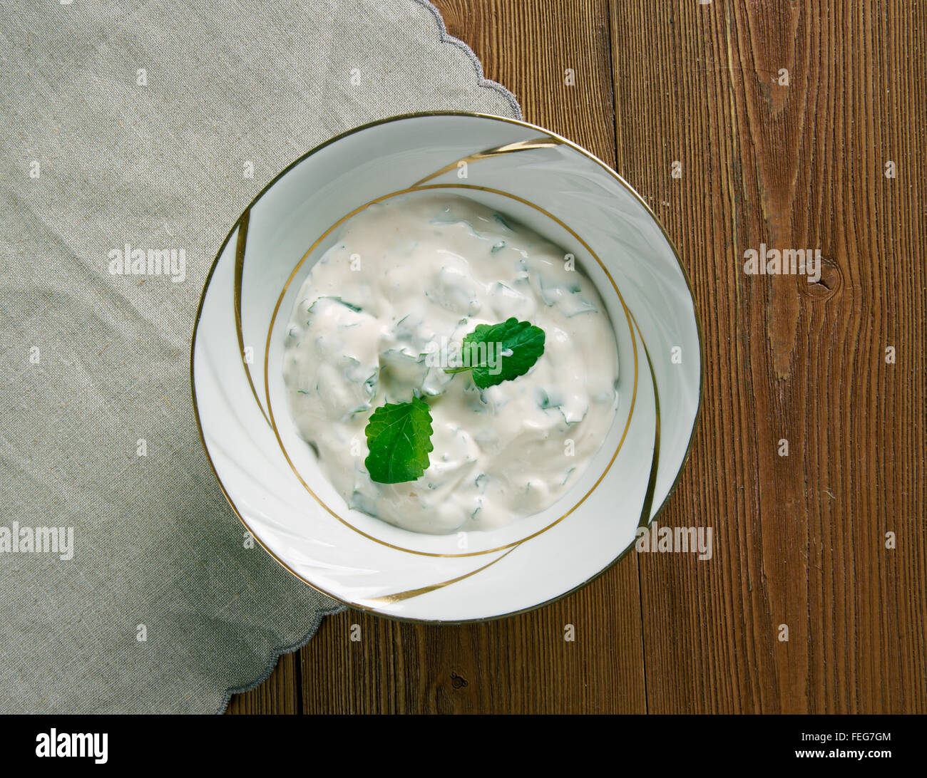 Lemon Garlic Yogurt Sauce . Seer Moss .Afghanistan. Central Asian