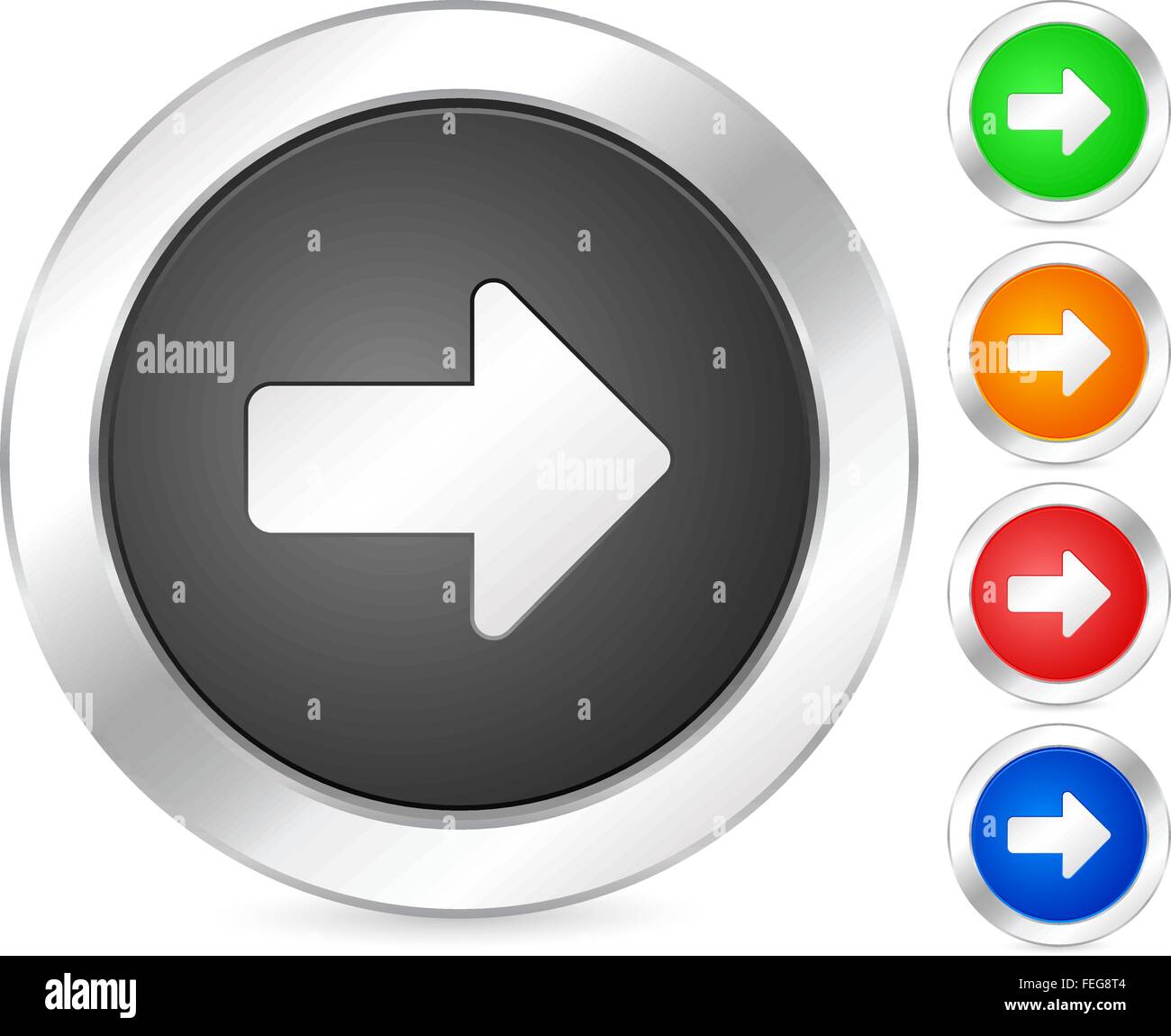 computer icon arrow right set isolated on a white background. Vector ...