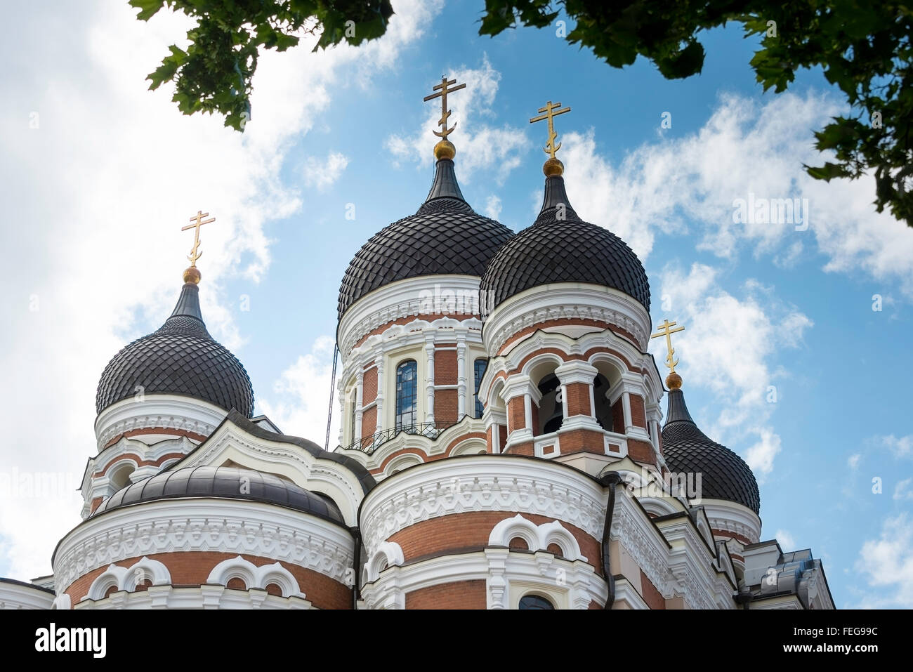 Alexander Nevski Cathedral, Toompea Hill, Old Town, Tallinn, Harju County, Republic of Estonia Stock Photo