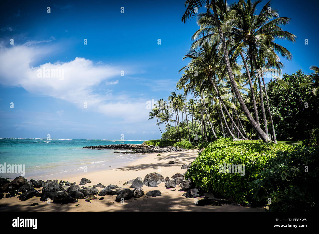 Beach on the island of Maui, Hawaii (USA) Stock Photo