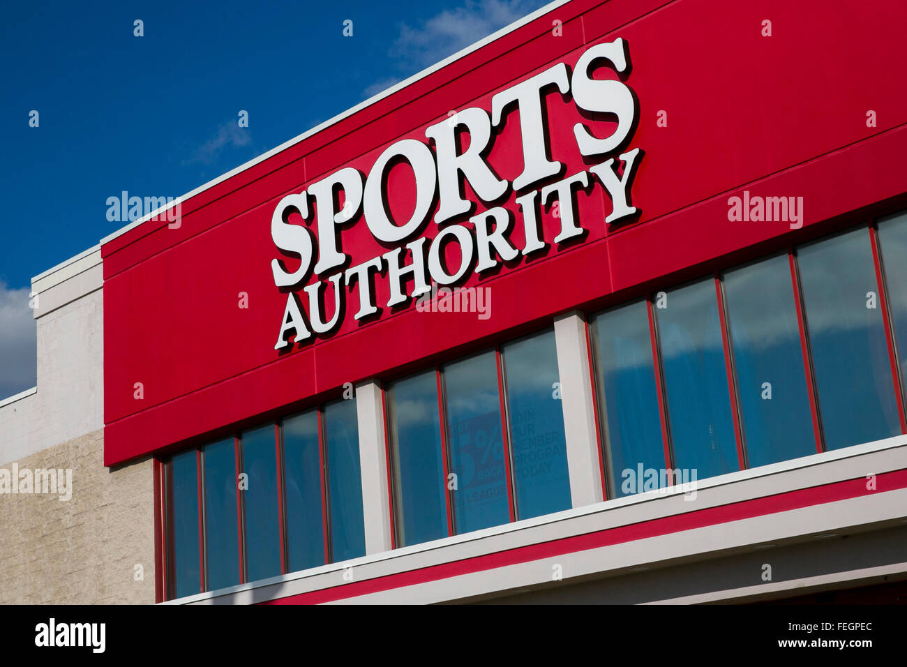 A Sports Authority retail store in Frederick, Maryland on February 5