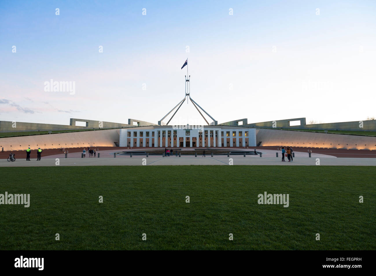 Public entrance to Parliament House Canberra ACT Australia Stock Photo