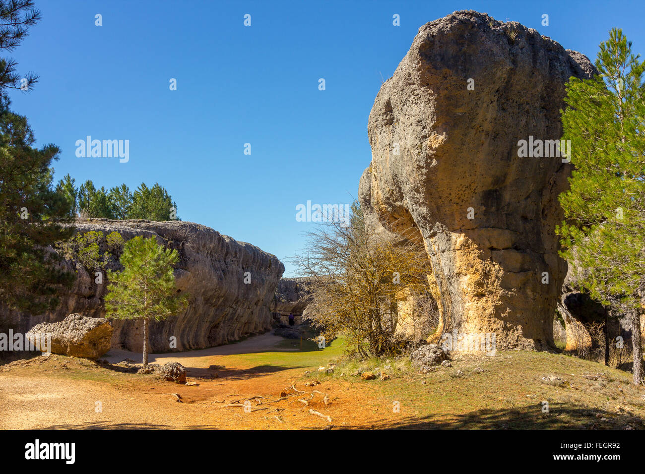 Rocks with capricious forms in the enchanted city of Cuenca, Spain ...