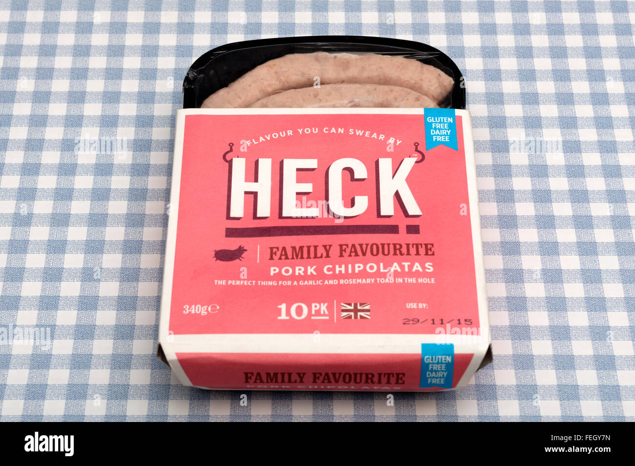 Heck pork Chipolatas sausages Stock Photo