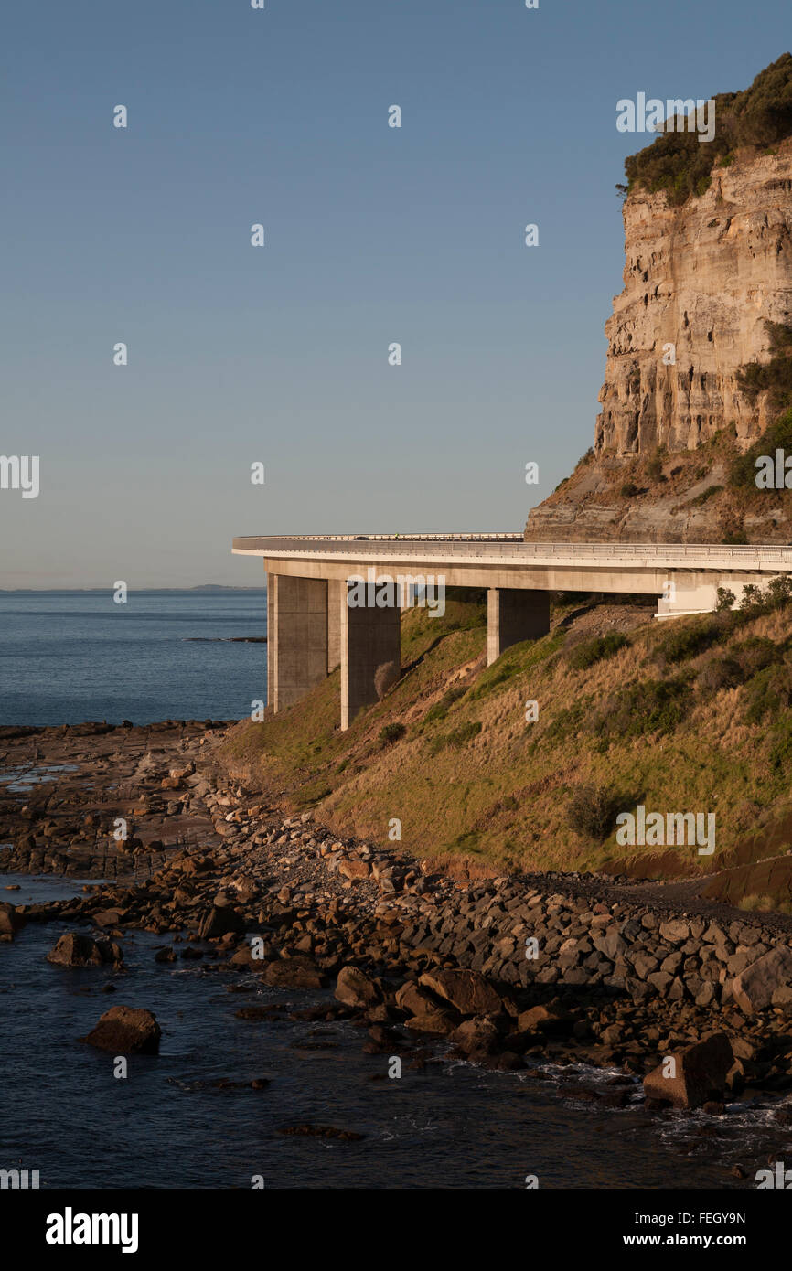 The Sea Cliff Bridge is a highlight along Grand Pacific Drive a coastal drive between Sydney and Wollongong Australia Stock Photo