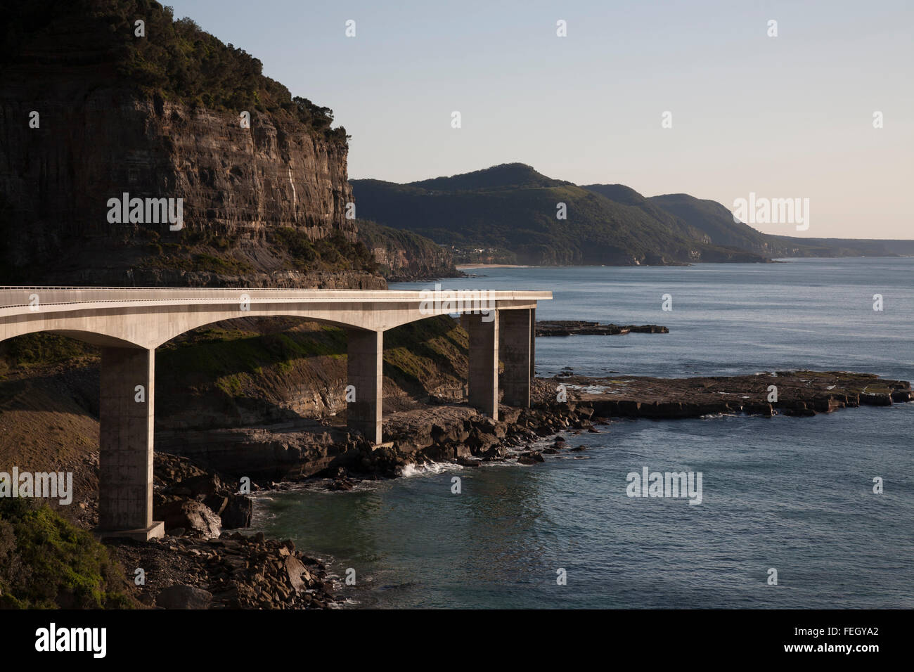 The Sea Cliff Bridge is a highlight along Grand Pacific Drive a coastal drive between Sydney and Wollongong Australia Stock Photo