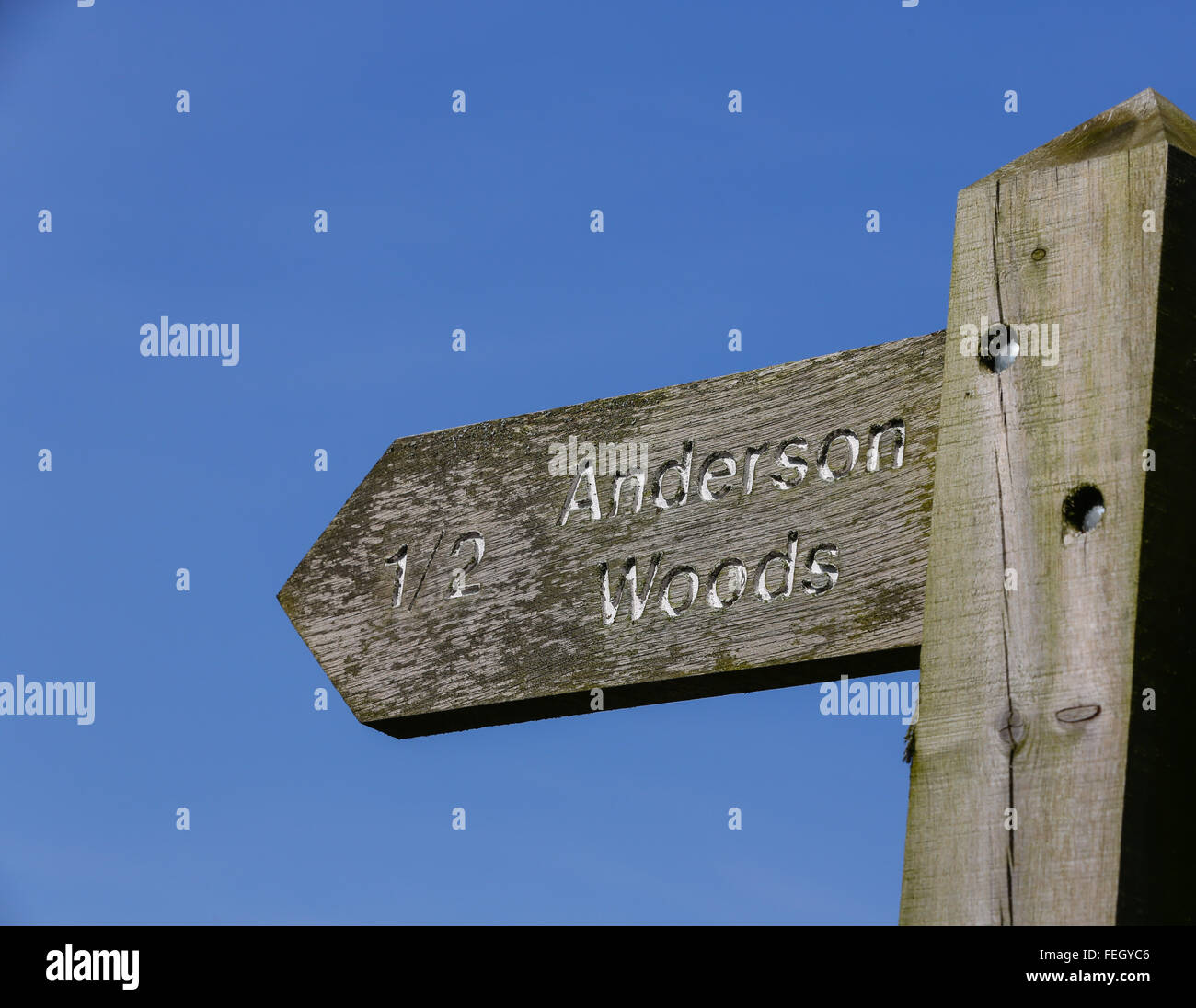 Sign for Anderson Woods Hazelhead Park in Aberdeen city, Scotland, UK ...
