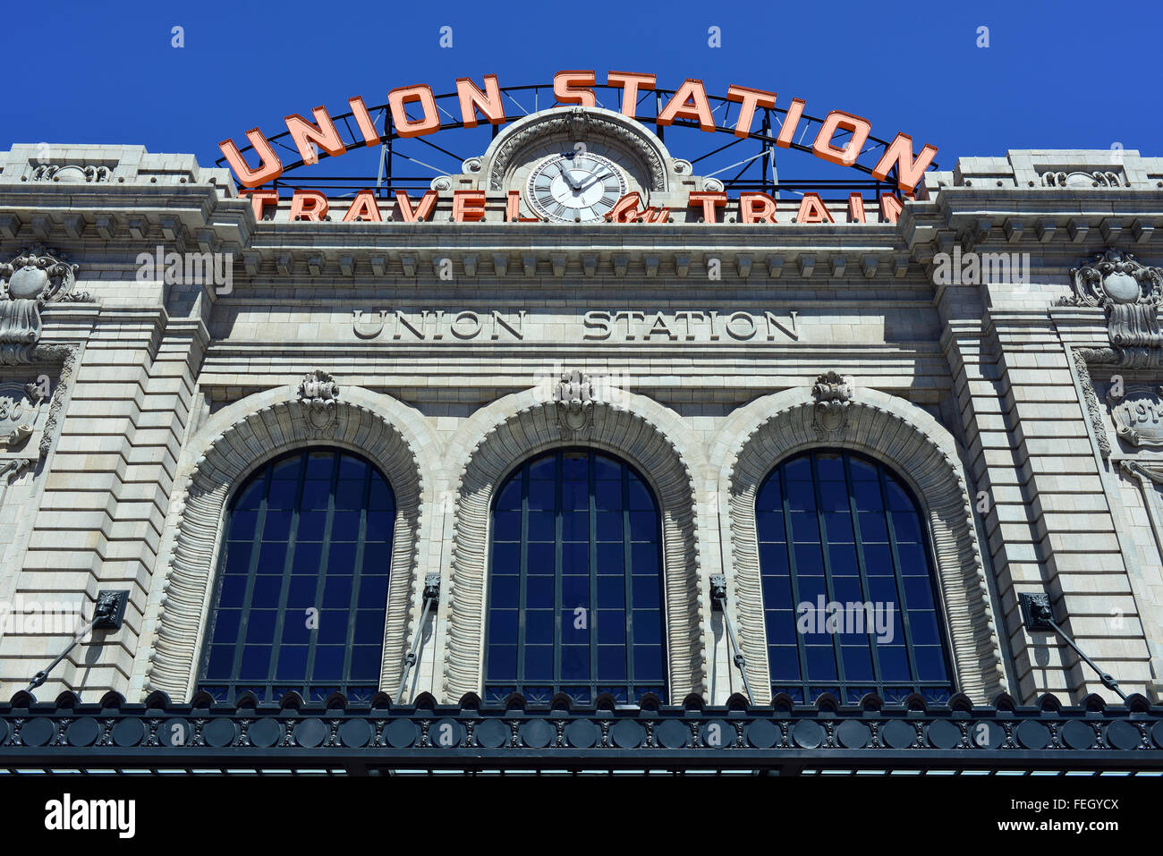 Union Station, Denver, Colorado in June Stock Photo