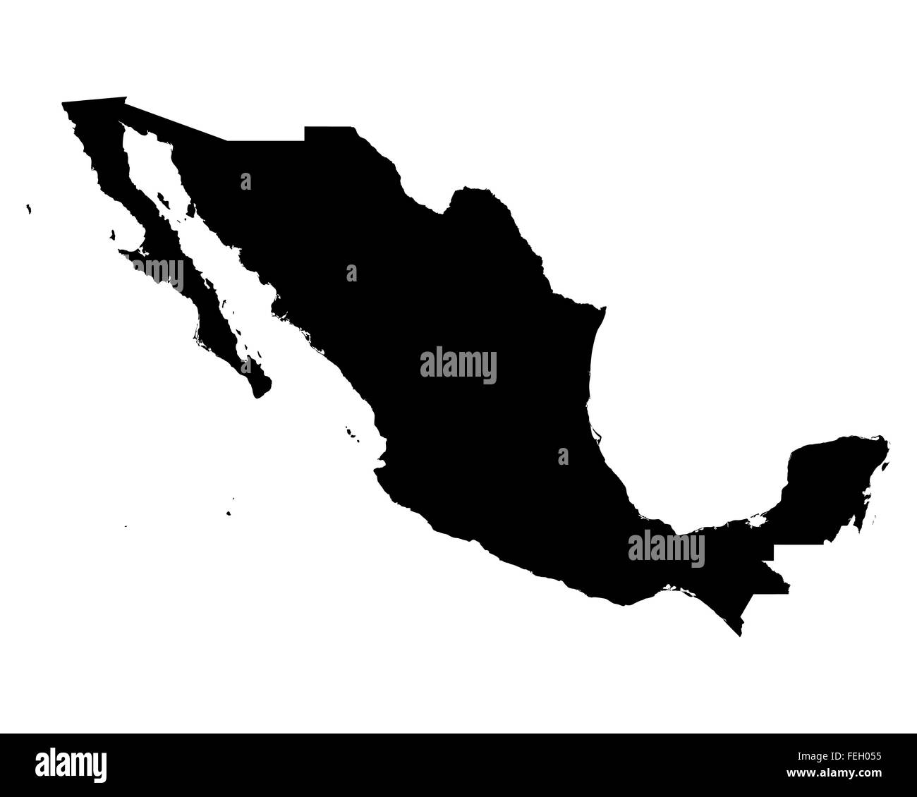 Mexico Map Black And White Mexico Map Black And White Stock Photos & Images - Alamy