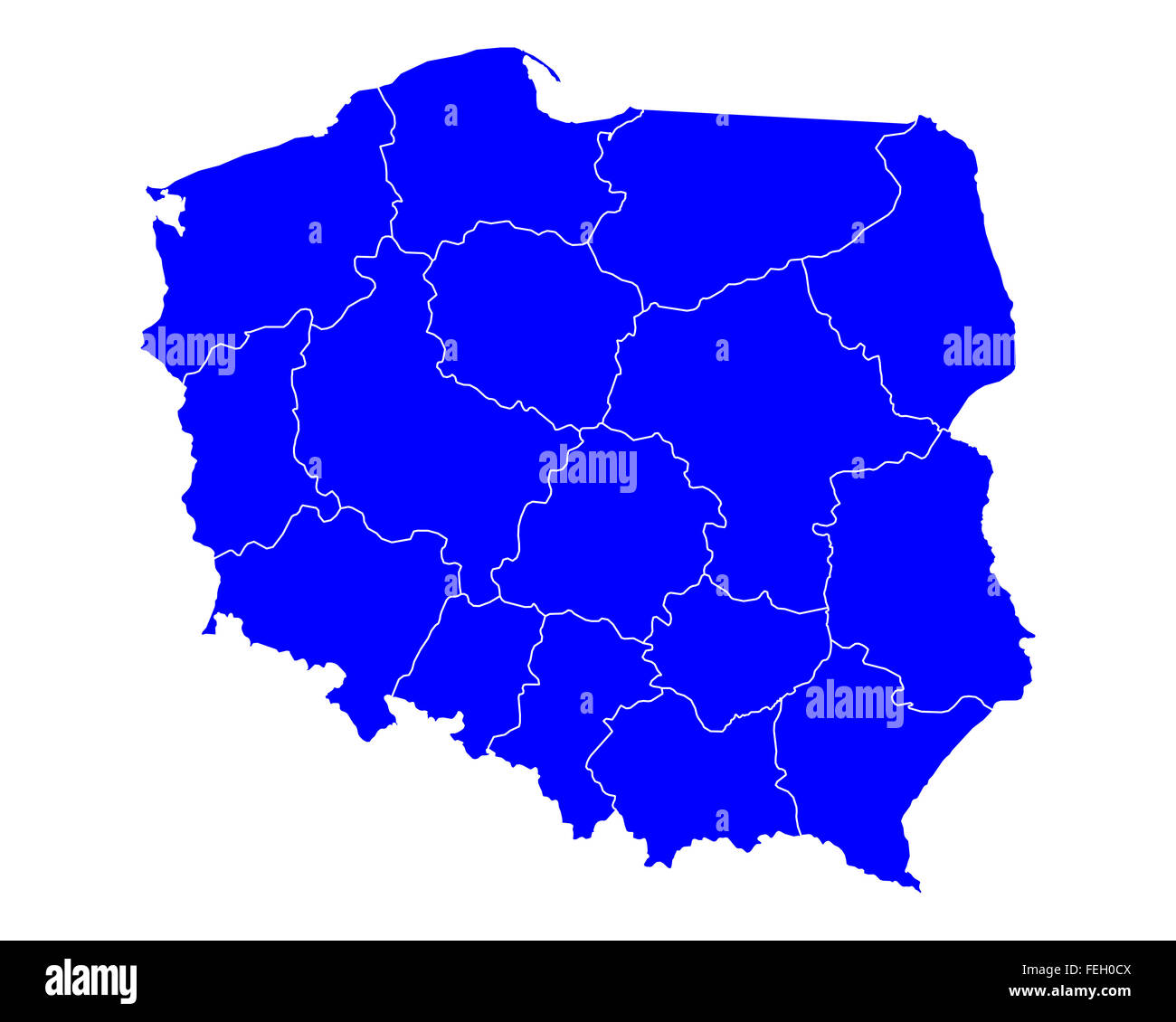 Map Of Poland Stock Photo Alamy