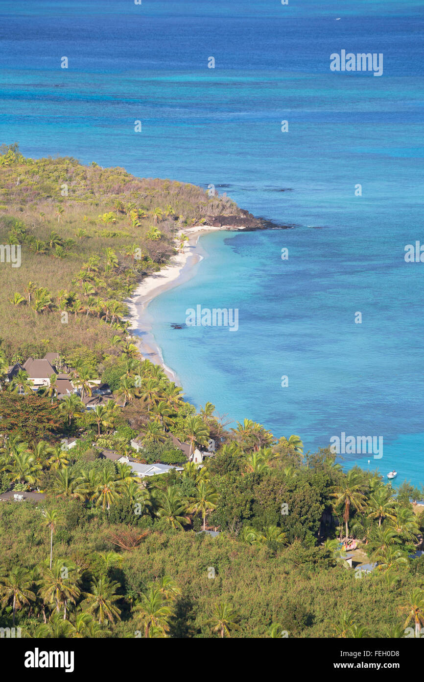 View of Blue Lagoon Resort, Nacula Island, Yasawa Islands, Fiji Stock ...