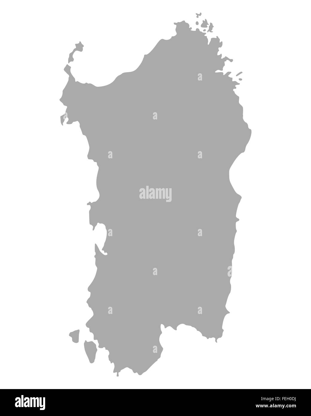 Map of Sardinia Stock Photo Alamy