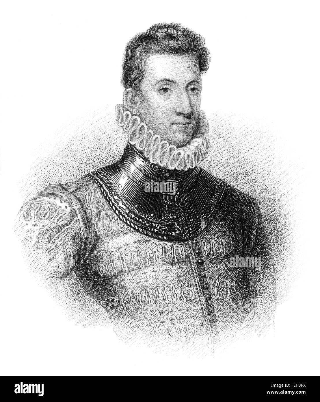 Sir Philip Sidney, 1554-1586, an English poet, courtier, scholar and soldier Stock Photo