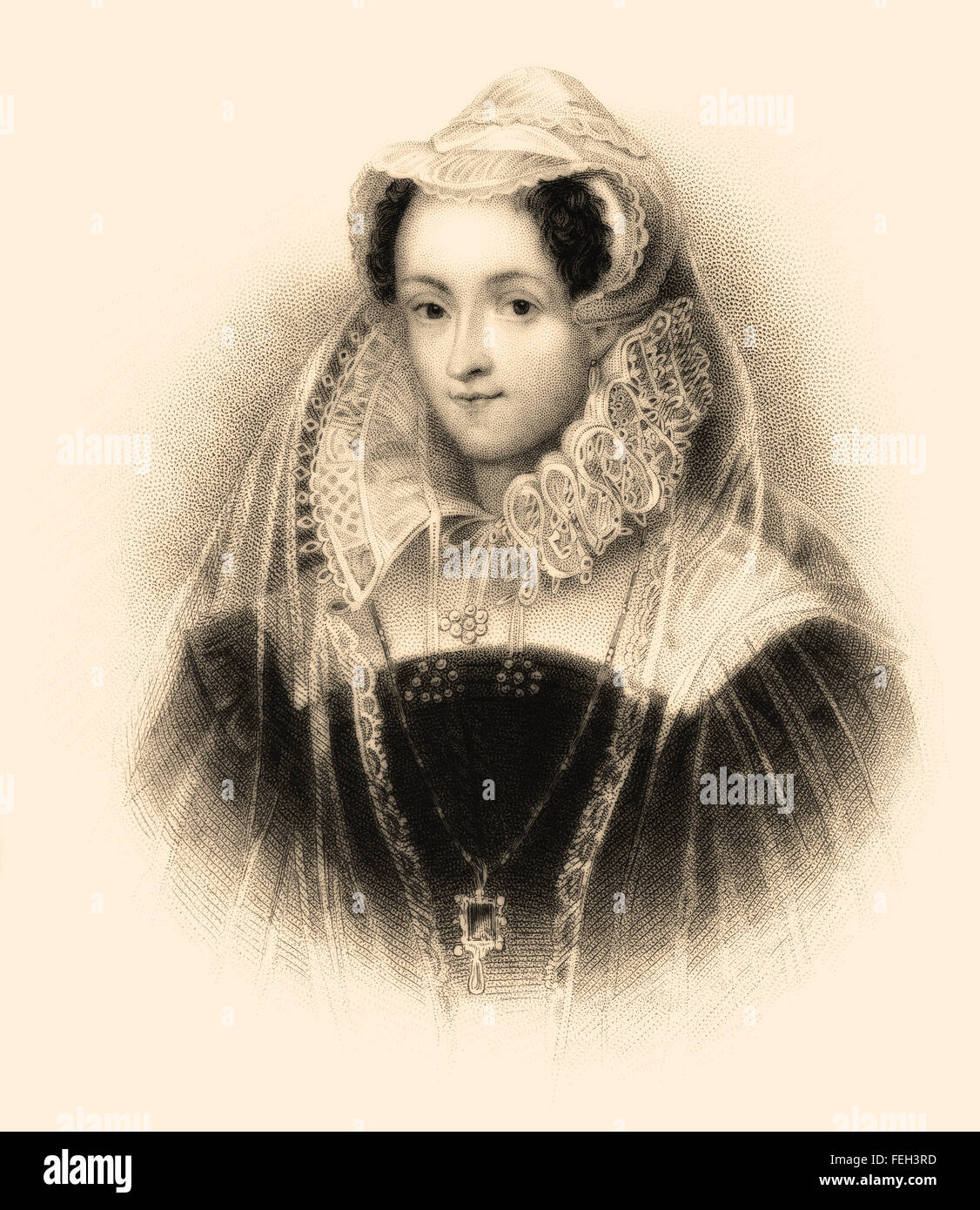 Mary Stuart or Mary I. 1542-1587, Queen of Scotland and France Stock Photo