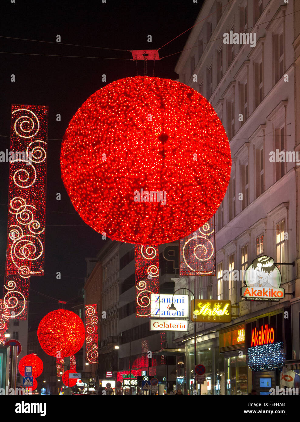 Christmas street decorations hires stock photography and images Alamy