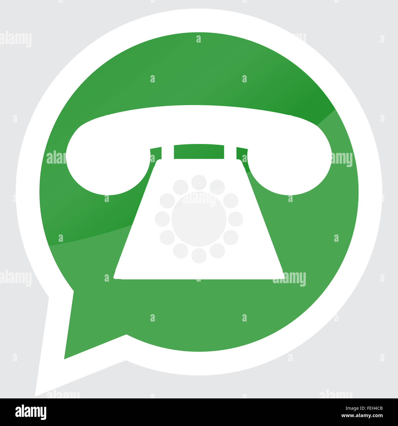 Sticker phone apparatus design flat. Telephone dial, retro vintage phone, call icon, app mobile. Vector art abstract unusual fas Stock Photo