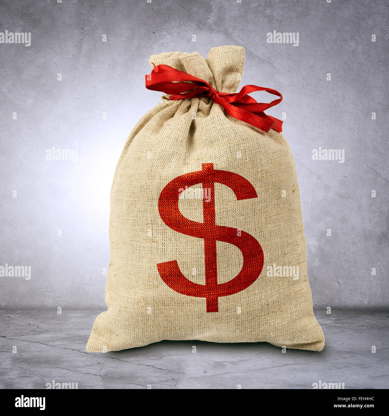 Money bag with dollar sign Stock Photo - Alamy