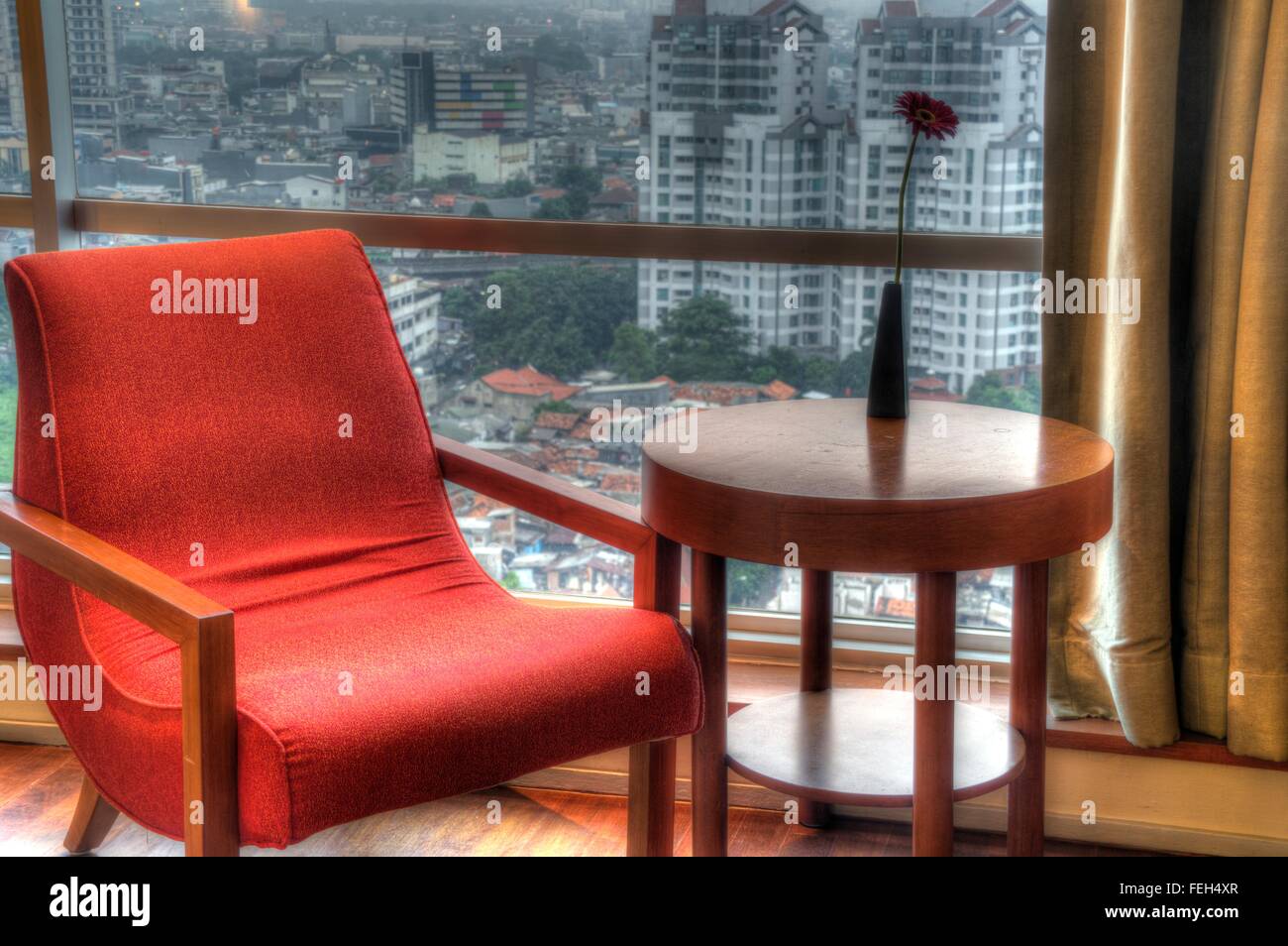 Armchair and coffee table Stock Photo Alamy