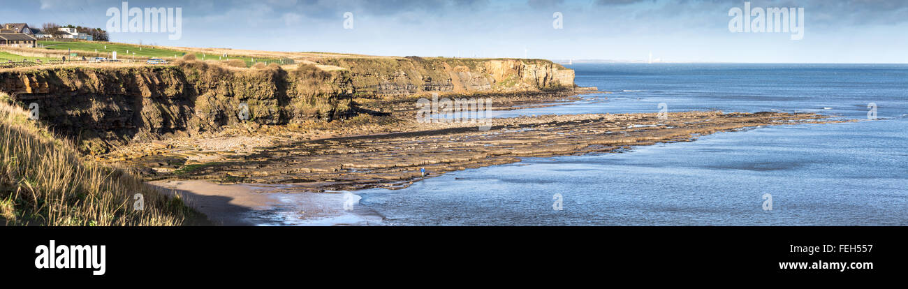 View of Hartley Bay, Northumberland, England, UK, Europe Stock Photo ...