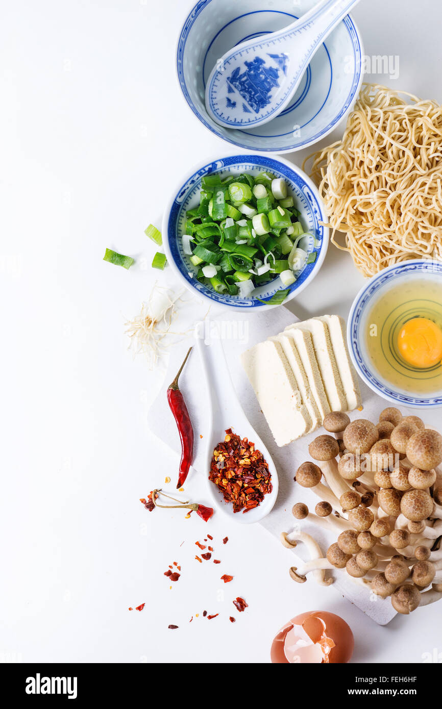 Ingredients for asian ramen soup Stock Photo Alamy