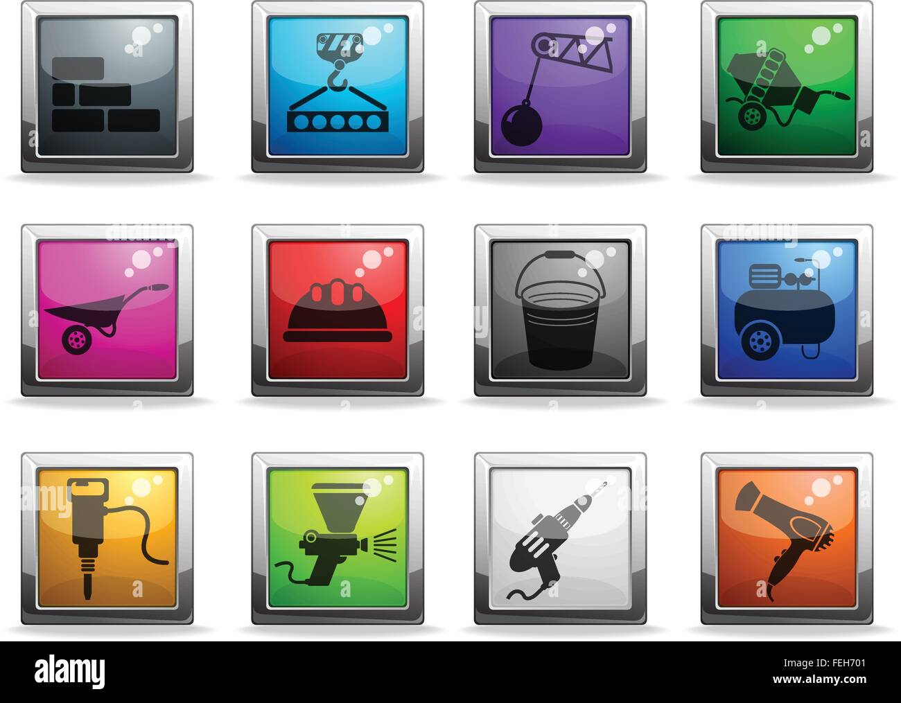 Building equipment icons set Stock Vector Image & Art - Alamy