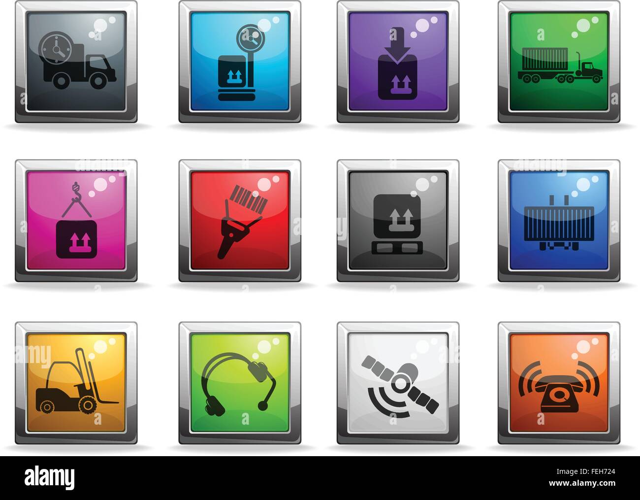 Logistics icons set Stock Vector Image & Art - Alamy