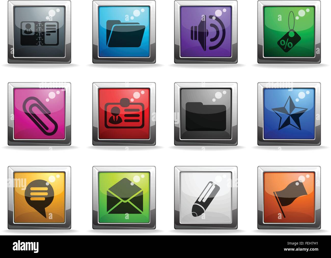 Office simply icons Stock Vector Image & Art - Alamy