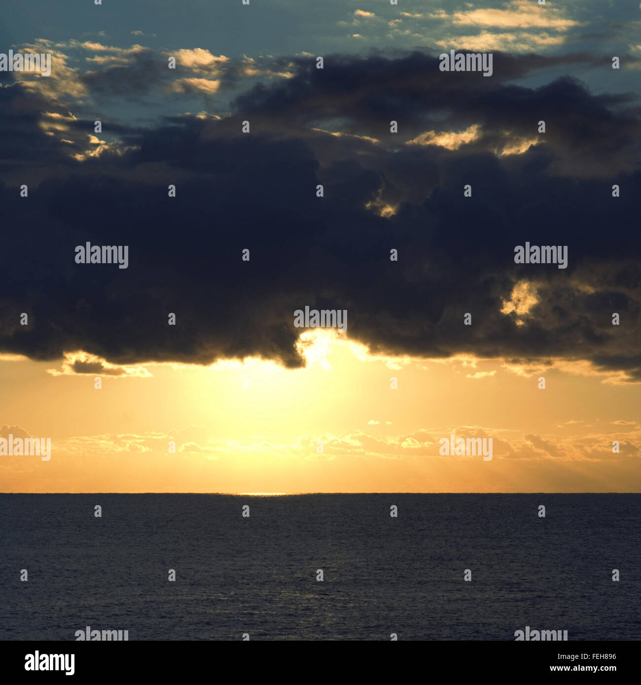 Dramatic stormy sky over sea Stock Photo - Alamy