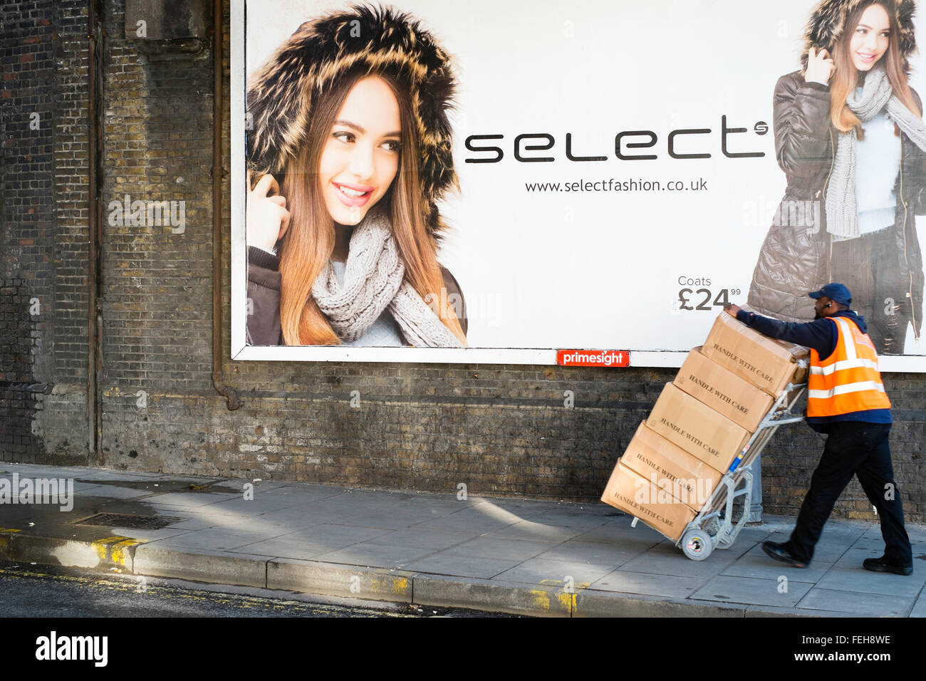 uk billboard fashion sidewalk ad advertising GB Stock Photo Alamy