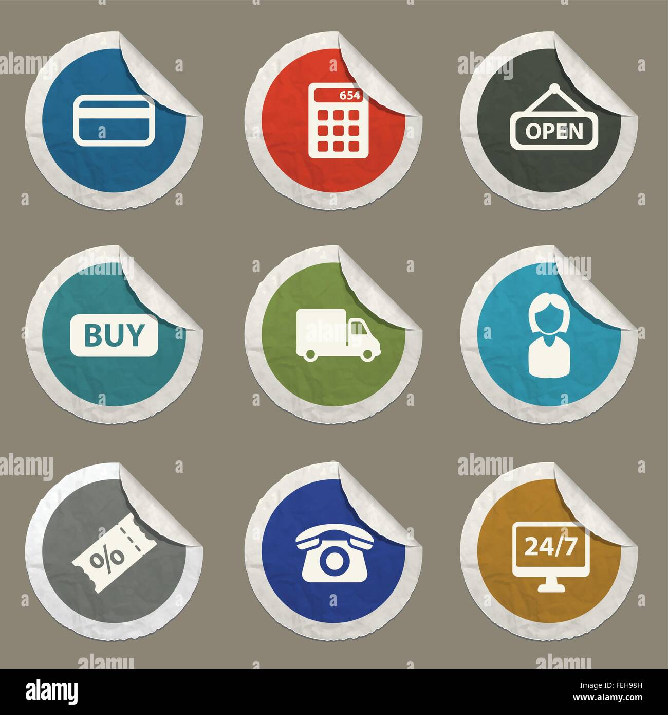 E-commerce simply icons Stock Vector Image & Art - Alamy