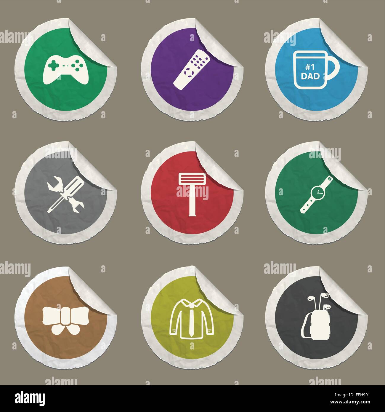 Fathers day simply icons Stock Vector Image & Art - Alamy
