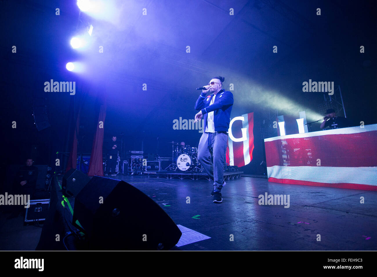 Gue Pequeno an Italian rapper and songwriter, performs live in Naples ...