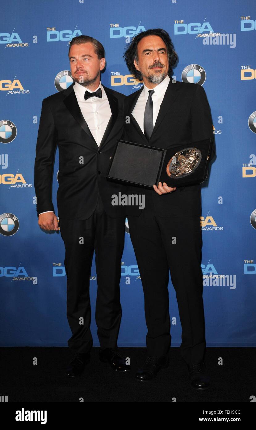 Century City, CA. 6th Feb, 2016. Leonardo DiCaprio, Alejandro Gonzalez