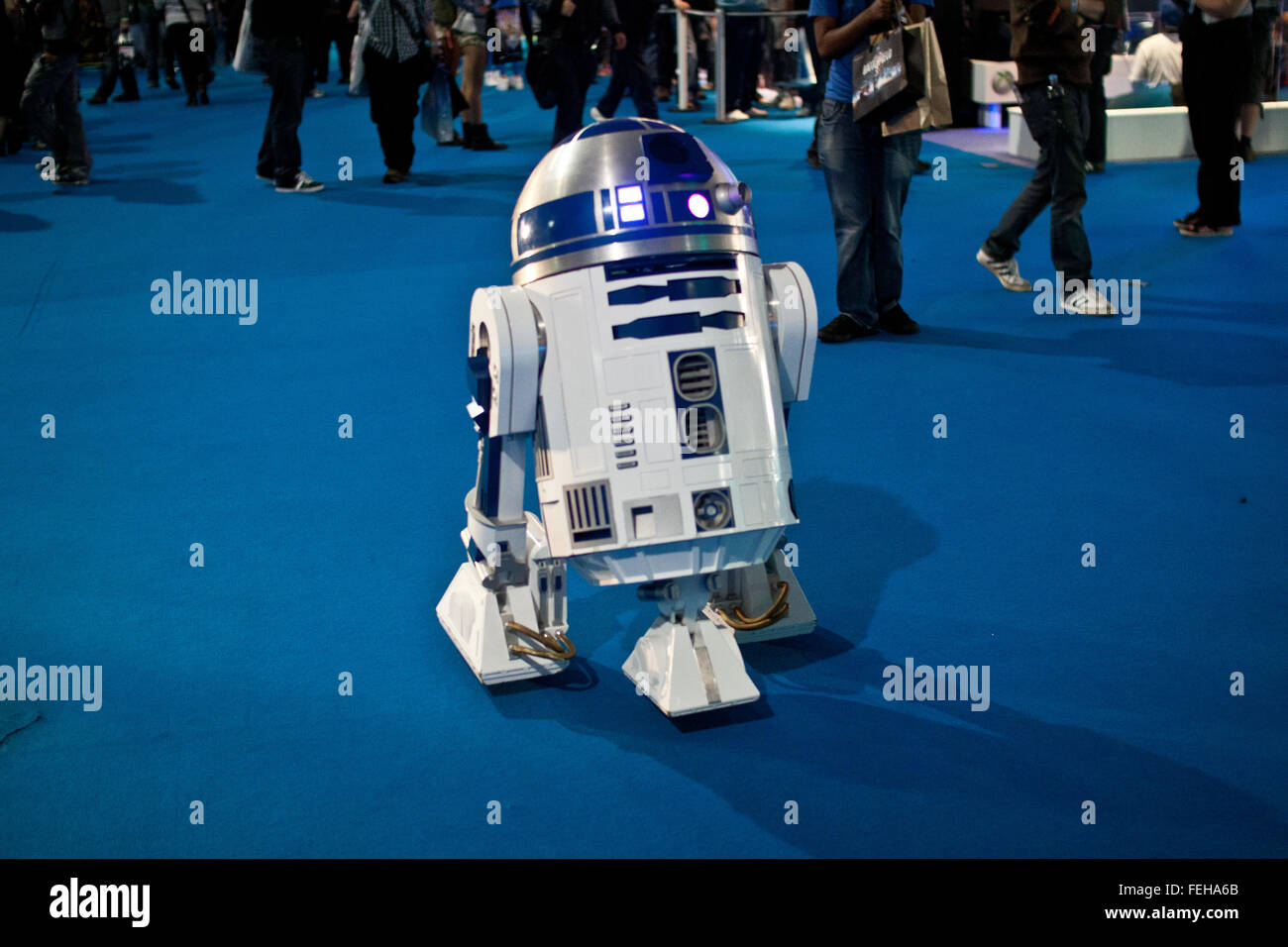 Model R2D2 at the Eurogamer exhibition at Earl's Court, London. Stock Photo