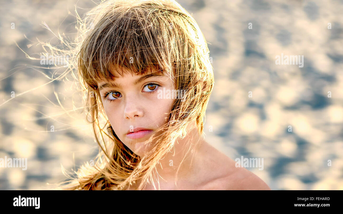 8 year old girl child portrait hi-res stock photography and images - Alamy