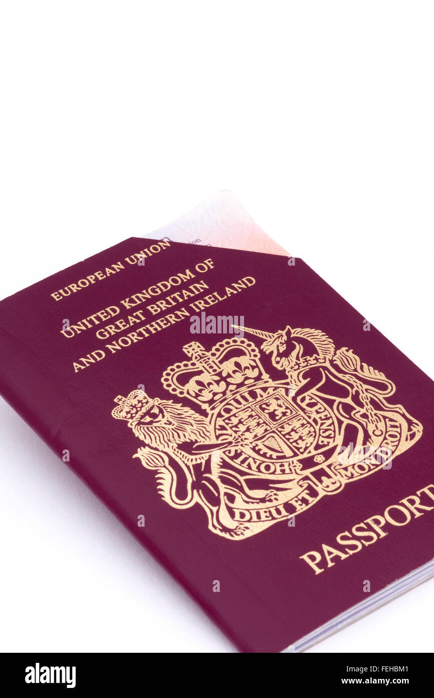 Expired UK european union passport Stock Photo