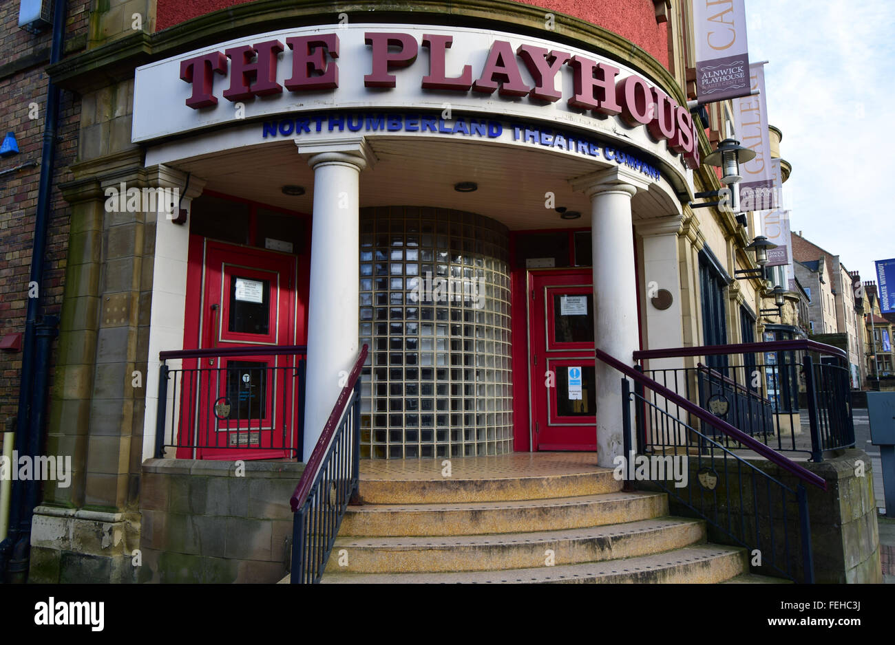 Alnwick Playhouse entrance in Northumberland, England Stock Photo Alamy