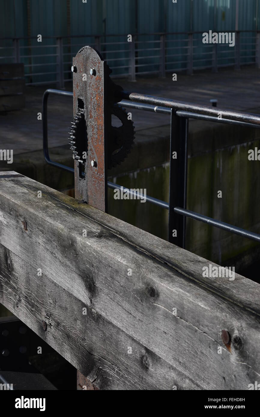 Lock gate, Liverpool Waterfront Stock Photo Alamy