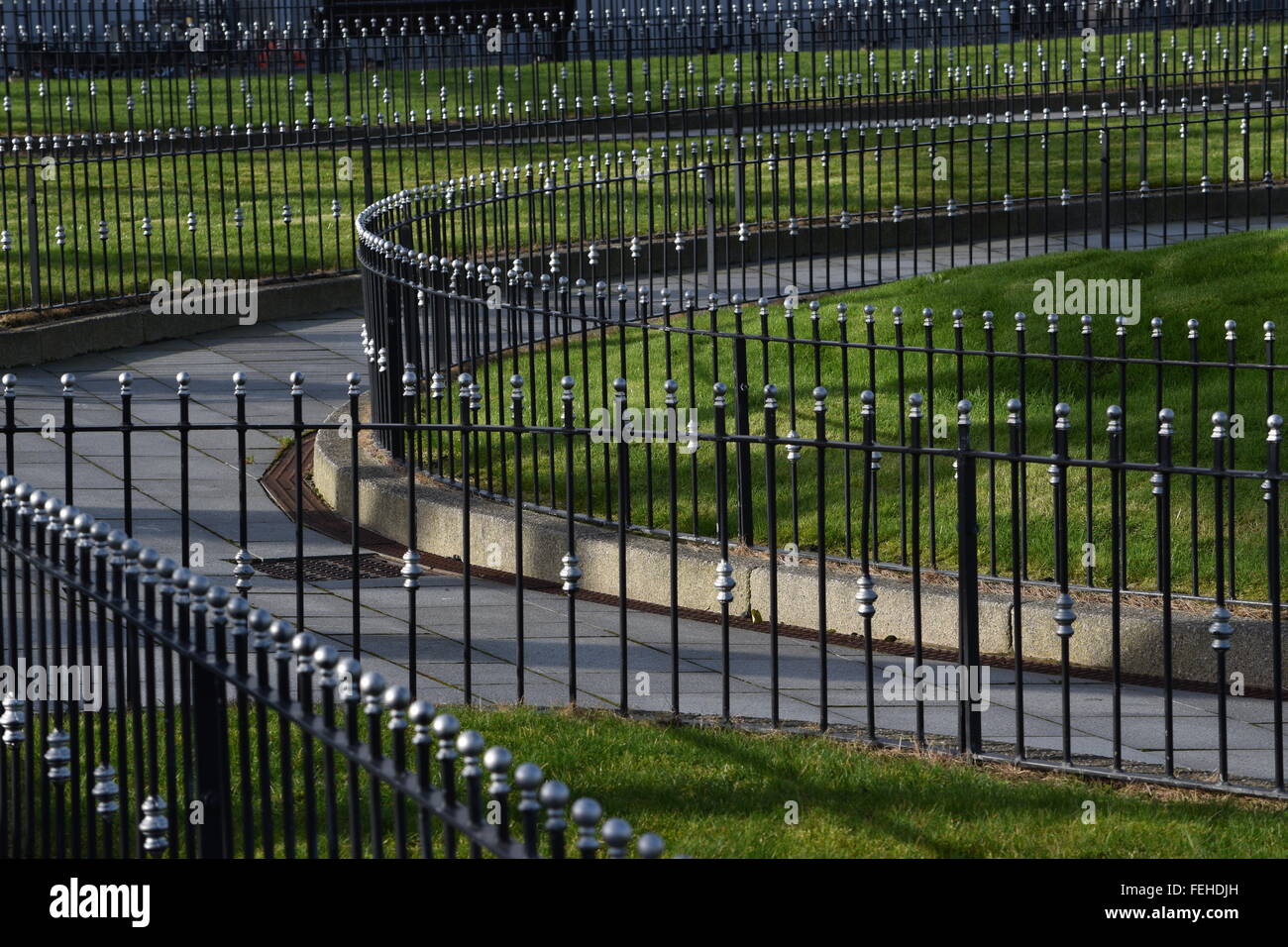 Railings near the Liverpool Cruise Terminal Stock Photo Alamy